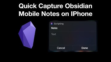 Quick Capture Obsidian Mobile Notes on IPhone