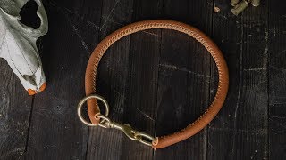 Making leather rolled dog collar DIY How it's made?