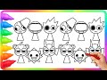 INCREDIBOX SPRUNKI 👀 Cute Mini Sprunki How to Color - Oddly Satisfying ❤️ #sprunki #coloring #art