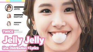 TWICE - Jelly Jelly Line Distribution with Color-Codeds