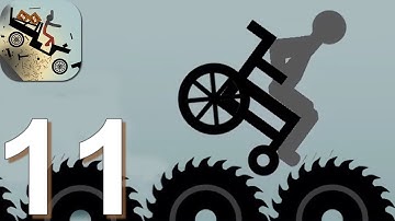 Ragdoll Dismounting Stickman - Gameplay Walkthrough Part 11 Fat Stick vs Saws (Android Game)