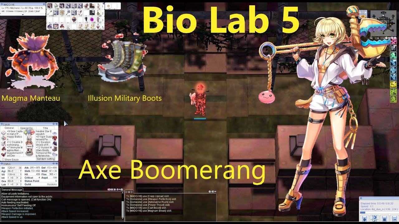 Mechanic - Bio Lab 5 ( Axe Boomerang Build ) - YouTube