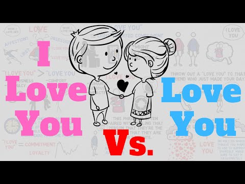 Video: Verschil Tussen I Love You En Love You
