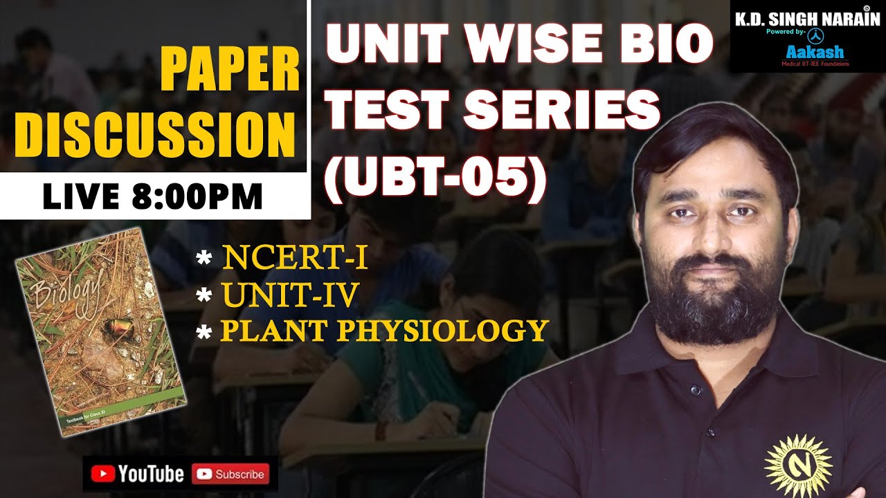 UNIT-WISE BIO TEST SERIES (UBT-05) | PAPER DISCUSSION | NCERT-I UNIT-I | NEET 2026