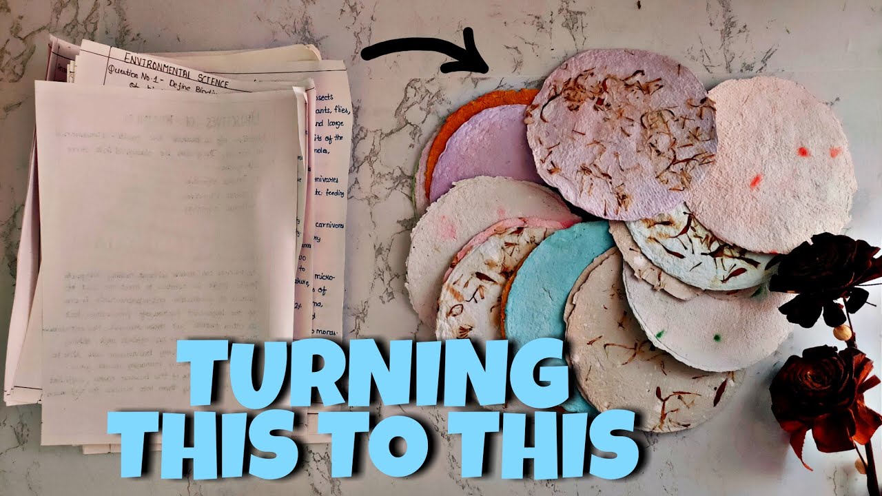 How to recycle old paper into handmade papers DIY making of papers