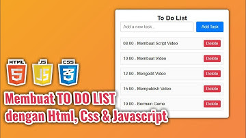 Tutorial on Creating a To Do List with HTML, CSS & Javascript