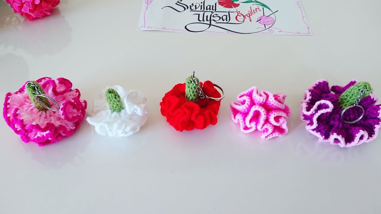 BU MODEL HİÇBİR KANALDA YOK / TIĞ İŞİ KARANFİL ANAHTARLIK YAPILIŞI - ÖRGÜ ANAHTARLIK