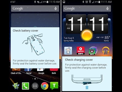 How to disable Water Damage, Check battery Charging cover Popup Reminders on Samsung Galaxy S5 @zfk110