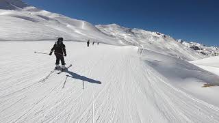 ASTUN ,esquiando en primavera , bajando Truchas, marzo 2021