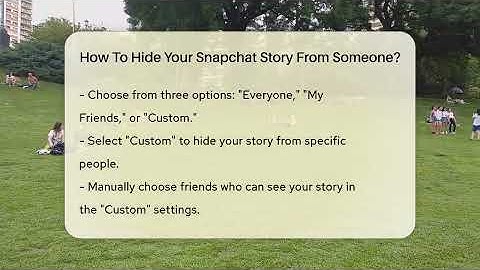 How To Hide Your Snapchat Story From Someone? - Everyday-Networking