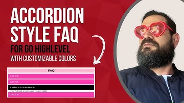 Accordion Style FAQ Code For GHL | Gohighlevel