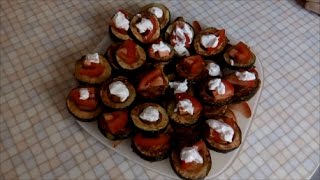 Кольца из кабачков с печенью. Кабачки фаршированные печенью.