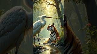 বাঘ আর বকের বন্ধুত্ব  Bengali Moral Story  YouNick Stories  #storytime #satisfying #banglastory