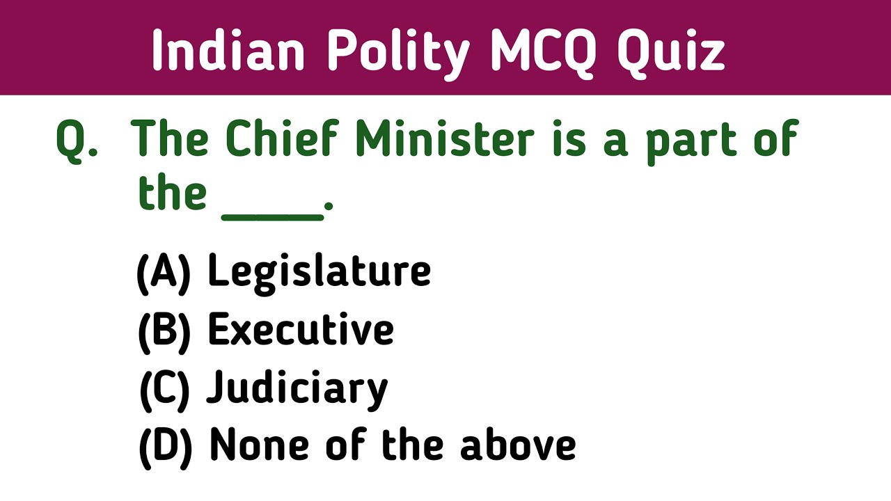 Indian Polity MCQs Quiz (Set 23) | Important For All Competitive Exams ...