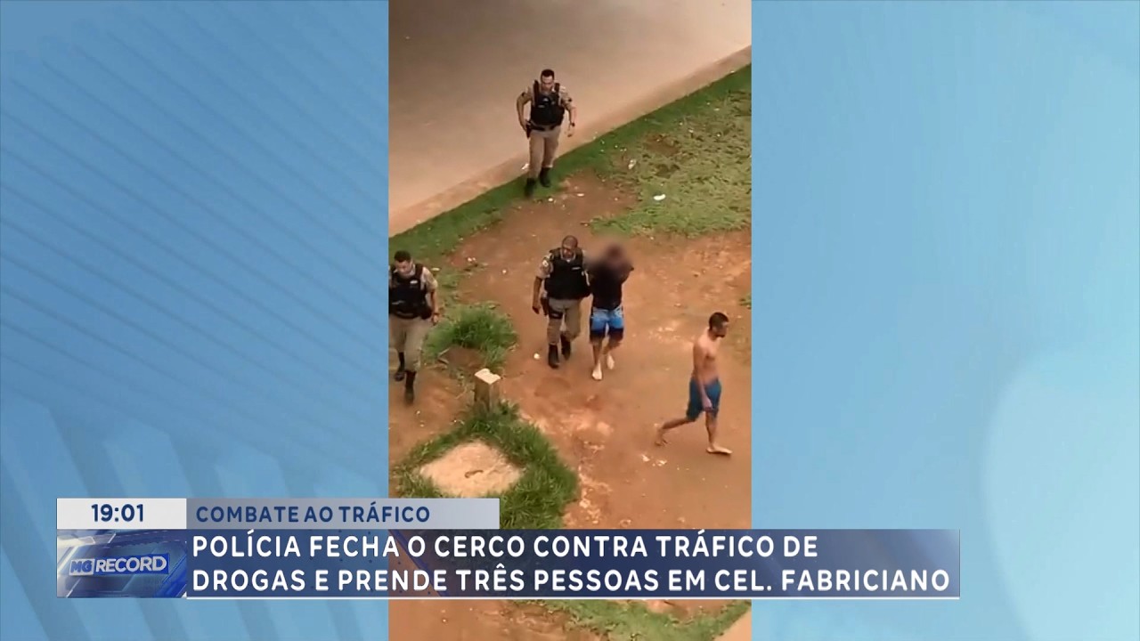 Combate ao tráfico: Três presos em ação da PM em Cel. Fabriciano.