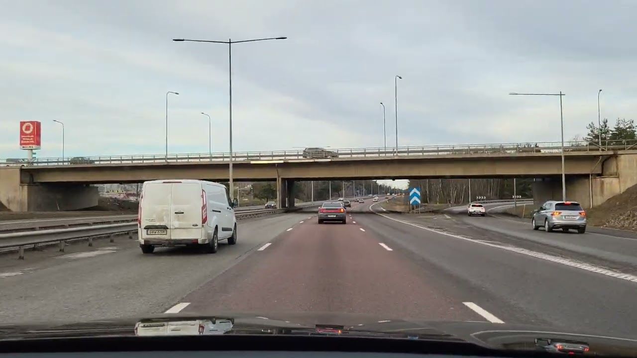 Drive through some new suburbs in Stockholm