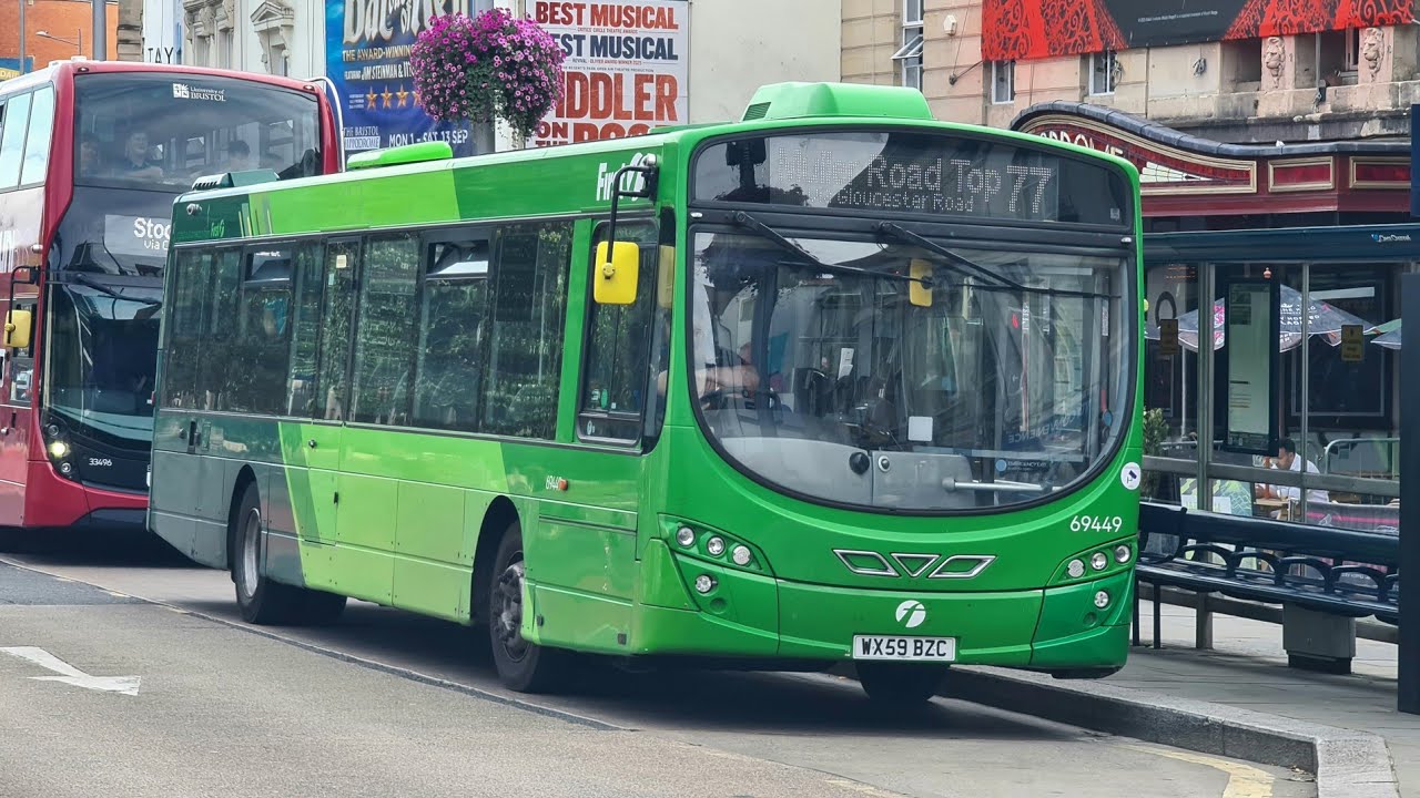 *LOVELY ZF* Ride on First Bristol' Volvo B7RLE Wright Eclipse 2, 69449 (WX59 BZC) - Route 77