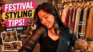 Información Quick Styling Tips for Festivals🪷 | Fashion | Telugu USA Vlogs Noticias