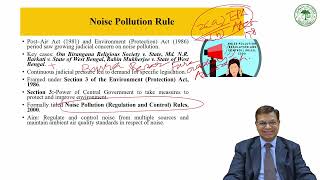 Lecture 46: Judicial Response to Control of Noise Pollution in India