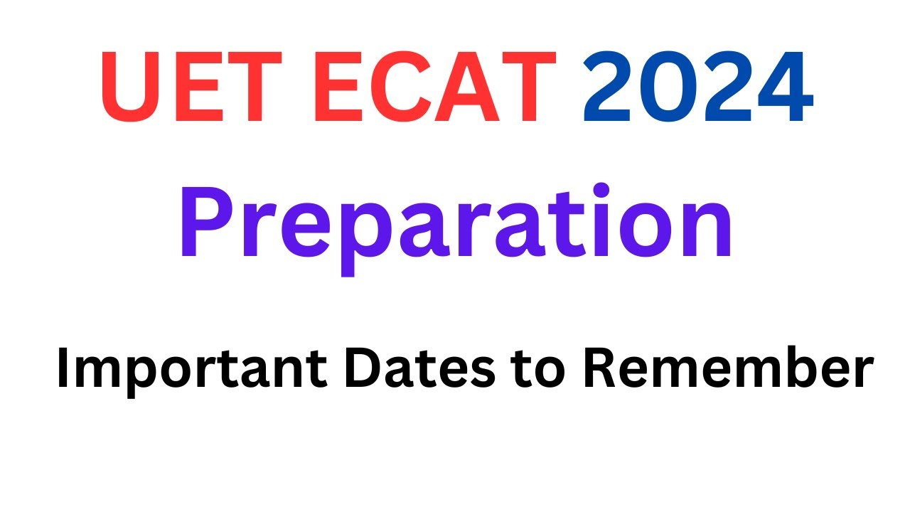 UET Lahore Entry Test Preparation 2024 I ECAT 2024 Preparation I How to