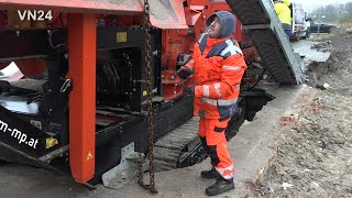 04.04.2022 - VN24 - Recovery of a broken-in 40-ton concrete crusher