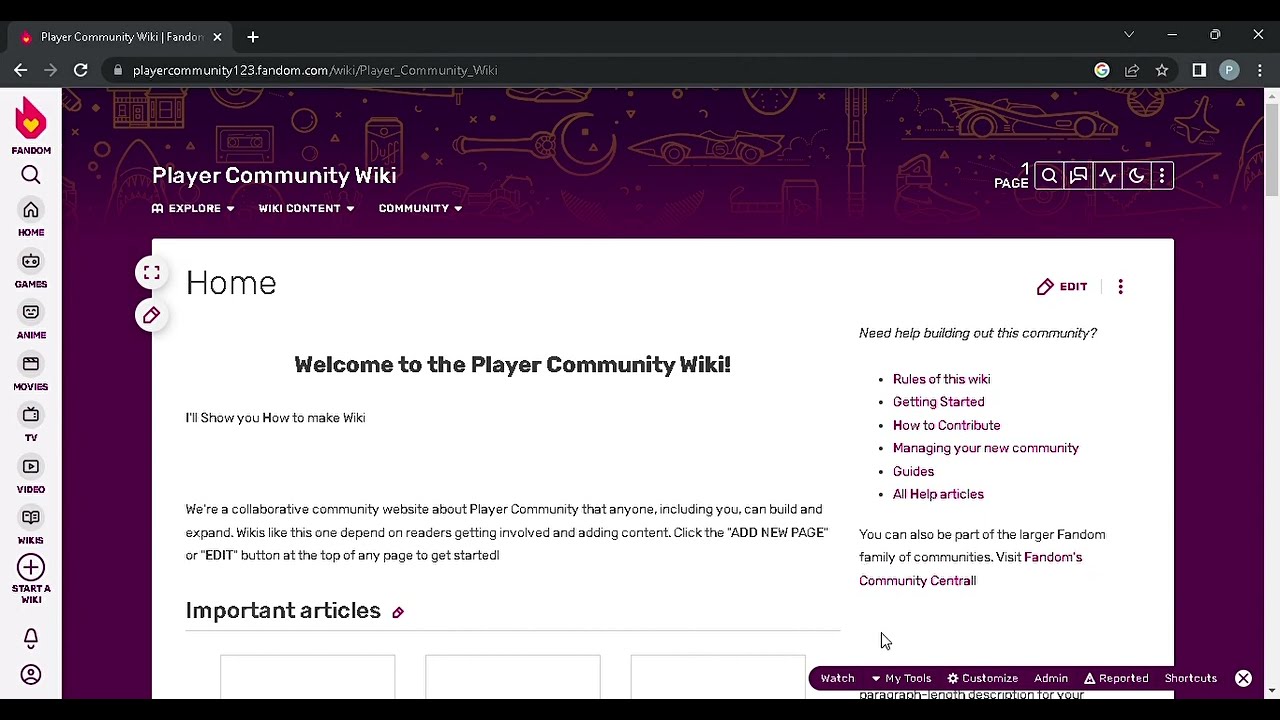 Fandom wiki editing guide for dummies 