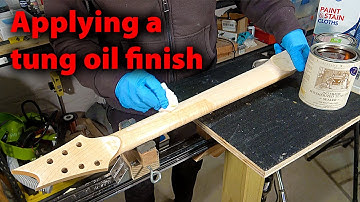 Making A Six String Multi Scale Guitar Applying A Tung Oil Finish Part 1