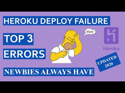 Heroku deploy failure - Top 3 error newbies always have