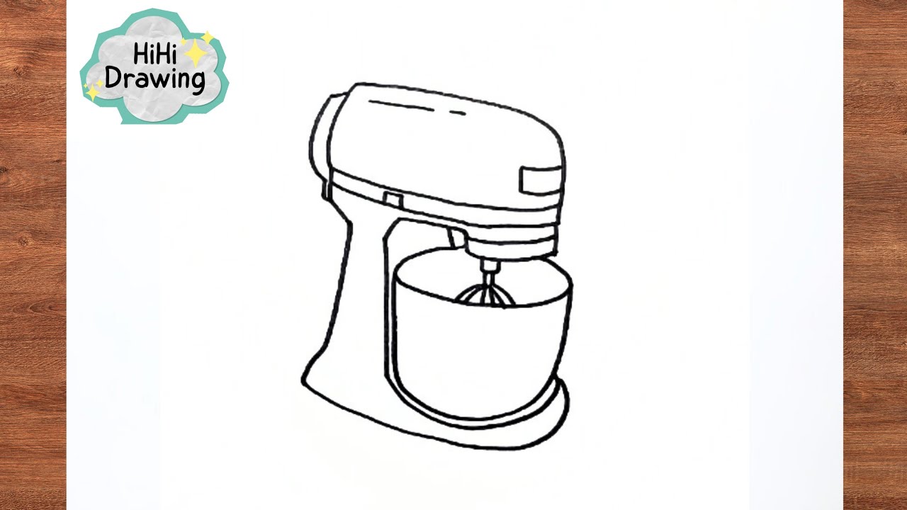 How To Draw a Stand Mixer | Kitchen Appliances Drawing Step by Step