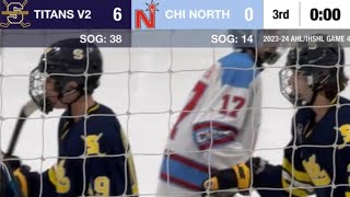 GBS Titans V2 Blue vs Chicago North - 2023-24 AHL/IHSHL Game #4 3rd Period