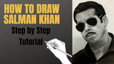 How to draw salman khan pencil sketch step by step tutorial easy | realastic portrait of salman khan