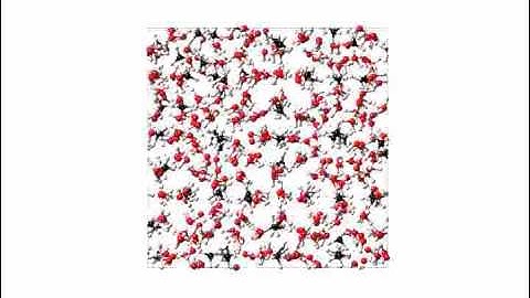 A Methane Hydrate at 250K - 500 Frames from a 100ps MD NVT Trajectory
