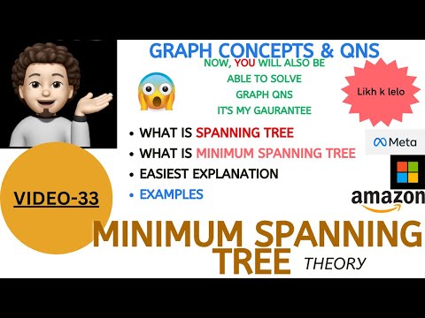 Minimum Spanning Tree | Easy Theory Full Detail | Amazon, Microsoft | Graph Concepts & Qns - 33