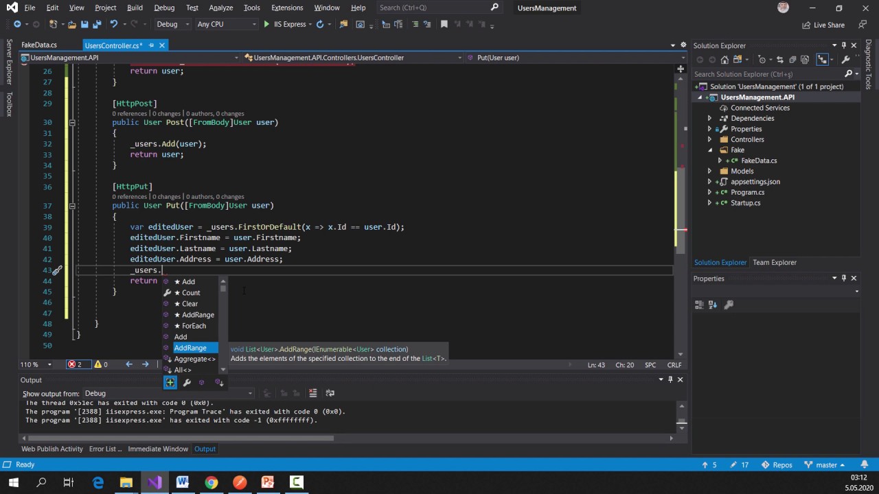 5 - Http Get, Post, Put ve Delete Metotları - Net Core Web Api