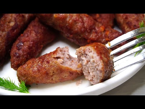 Видео рецепт Колбаски из фарша на сковороде