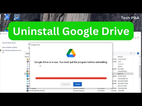How to uninstall Google Drive on Windows 10, 11 | You must quit the program before uninstalling