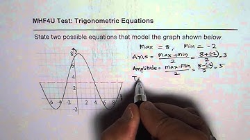 Write Two Trigonometric Equations for Graph MHF4U Test - EDEXCEL - GCSE - SAT