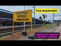 Train announcement at thrissur  ernakulam madgaon sf express  malayalam  sandeep railways 