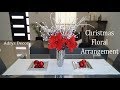 Beautiful Christmas Floral Arrangement With Red Poinsettias DIY Christmas 2019 Beautiful Christmas Floral Arrangement With Red Poinsettias DIY Christmas 2019
