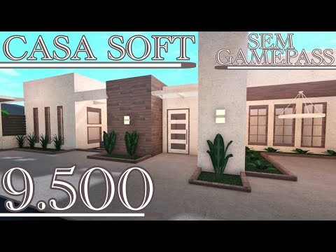 BLOXBURG - CASA MODERNA AESTHETIC SOFT CONTEMPORÂNEA *NÃO PRECISA DE  GAMEPASS* *Speedbuild* - ROBLOX 