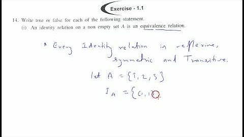 An identity relation on a non empty set A is an equivalence relation.