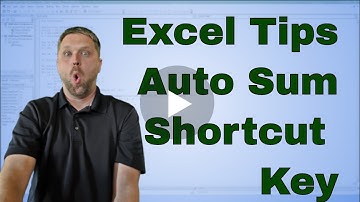 Excel Tip - Auto Sum with a keyboard shortcut