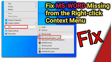 Rsstore or Fix MS-WORD/Excel Missing from the Right-click Context Menu