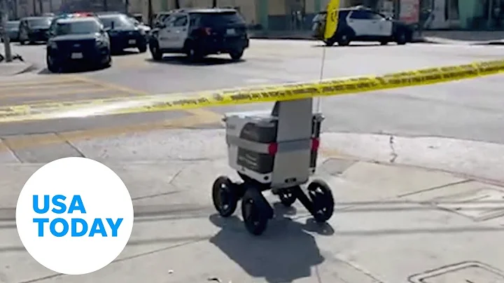 LAPD stunned after food delivery robot rolls through crime scene | USA TODAY