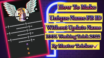 How To Make Unique Name Facebook Account 2022 || Unique Invalid Name Facebook Account 2022