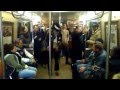 Mj  prince impersonator performs in nyc subway