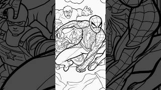 Avengers Superheroes Faces Masks Spiderman Ironman Hulk Coloring for Kids #shorts #avengers #marvel