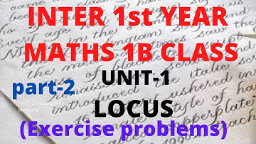 Inter 1st maths class|chapter- 1|Locus|Part-2|Maths 1B|mpc|mec|maths class for11th|Maths|inter class
