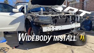 Installing widebody kit in less then 24 hrs !!😳(*New hood for the durnago )