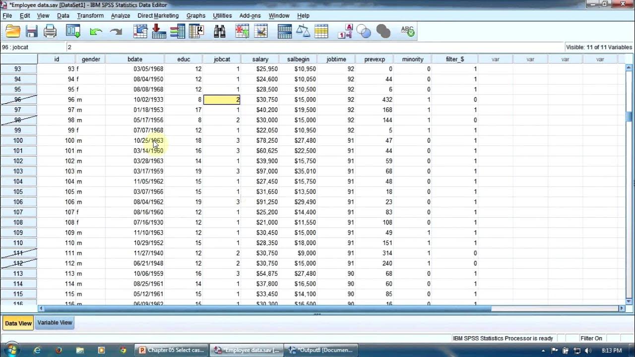 Lesson 5 - Selecting Cases in SPSS Lesson 5 - Selecting Cases in SPSS